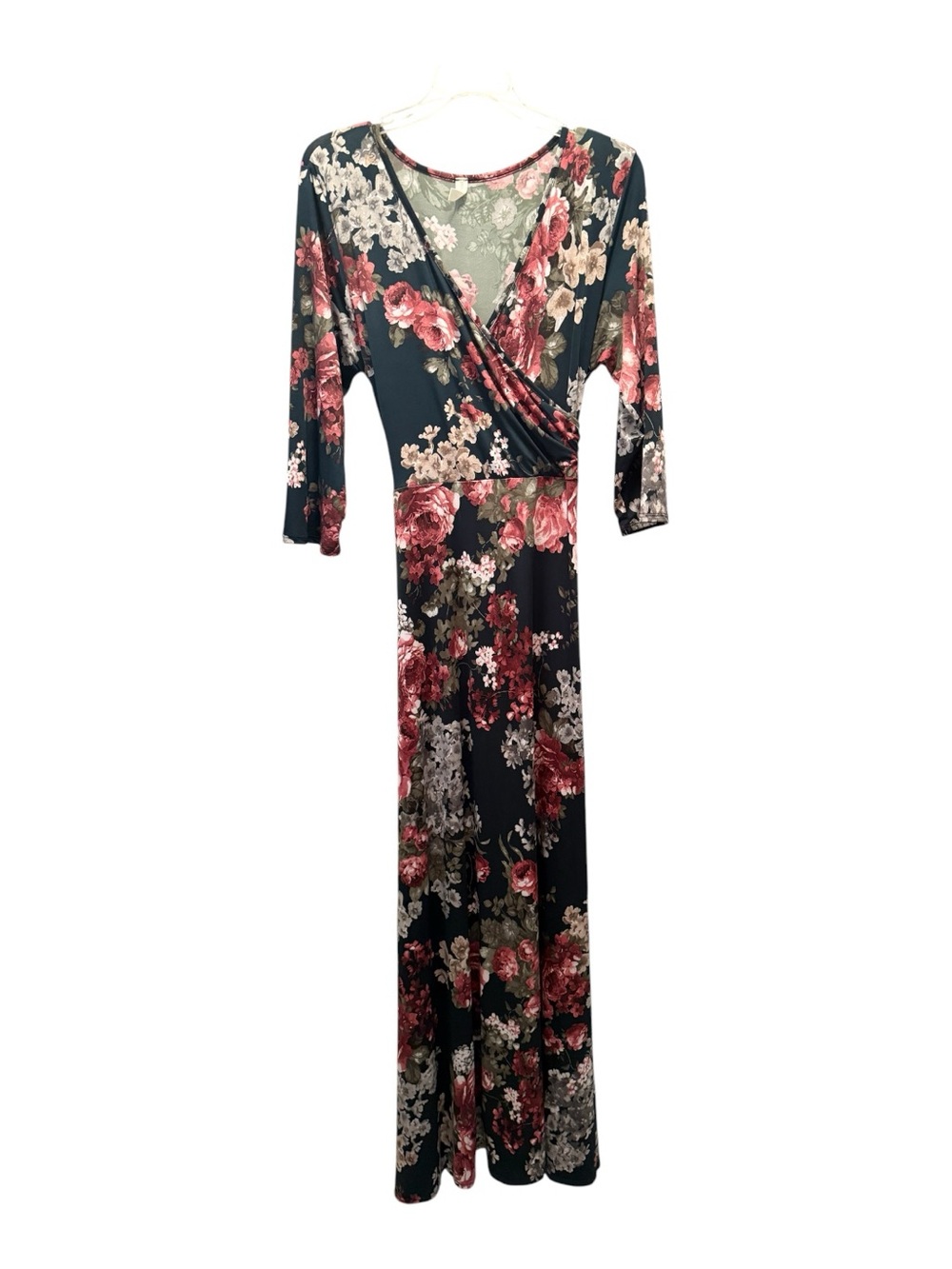PinkBlush Floral Wrap Maxi Dress XL Maternity Nursing Cottagecore Coquette Roman